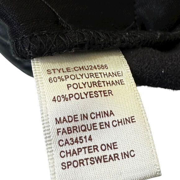 Autres Filles Black Faux Leather High Rise Pants Women's Size XL | 31-17-3 - Picture 5 of 7